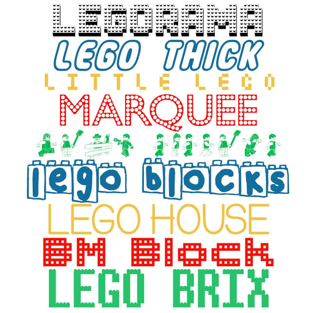 lego brick free font